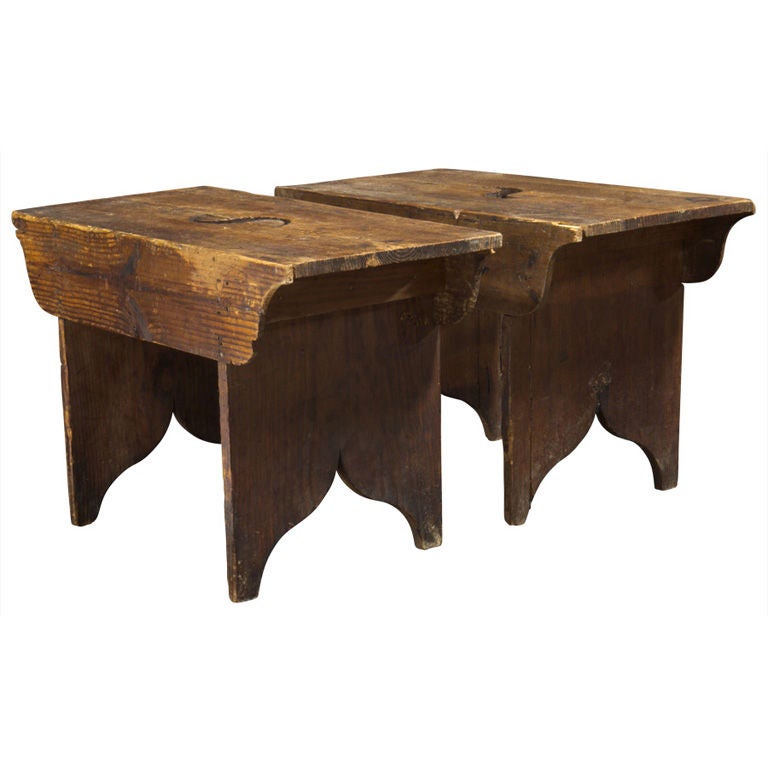 Primitive Wood Children
s School Bench