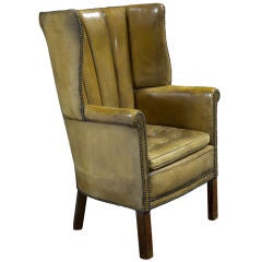Tall Channelled Back Library Chair
