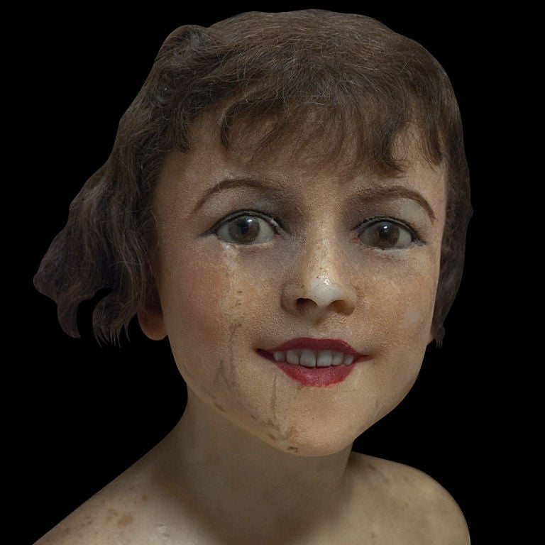 Wax Mannequin Head of a Young Girl at 1stdibs
