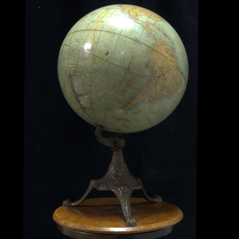Globe with Original Iron Stand