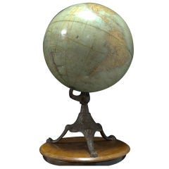 Globe with Original Iron Stand
