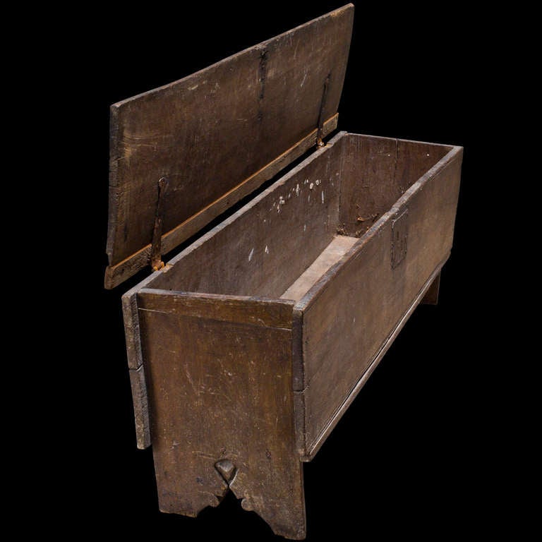 English Primitive Wooden Sword Box 