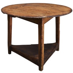 Antique Georgian Pine Cricket Table 