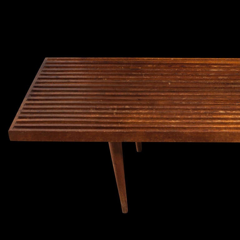 20th Century Slatted Coffee Table / Bench