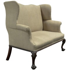 Used Victorian Wingback Loveseat