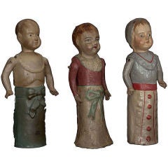 Antique Wonderful Paper Mache Painted Dolls