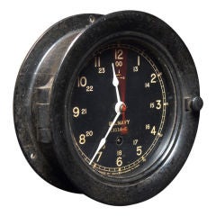 Antique US Navy Ship Clock by Seth Thomas