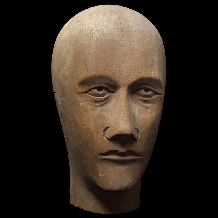 French Wooden Mannequin / Hat Display Head