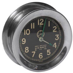 Vintage Chelsea Clock Company U.S. Navy Deck Clock