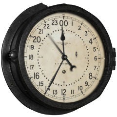 Vintage 24 Hour Chelsea Clock Company Ships Clock