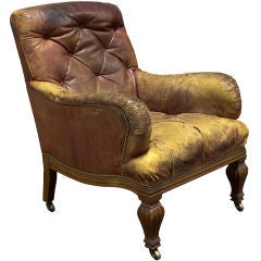 Scottish Leather Library Chair