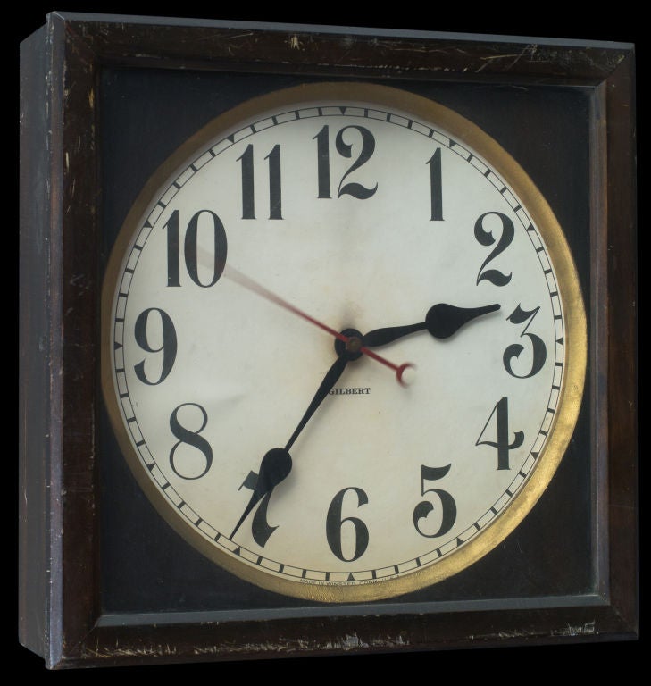 Gilbert Co School Clock in Wood Case 1