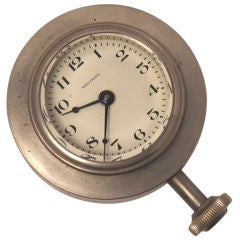 Antique Nickel Cased Waltham Car Clock