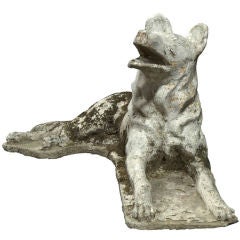 Shepard Dog Garden Sculpture with Beautiful Original Surface