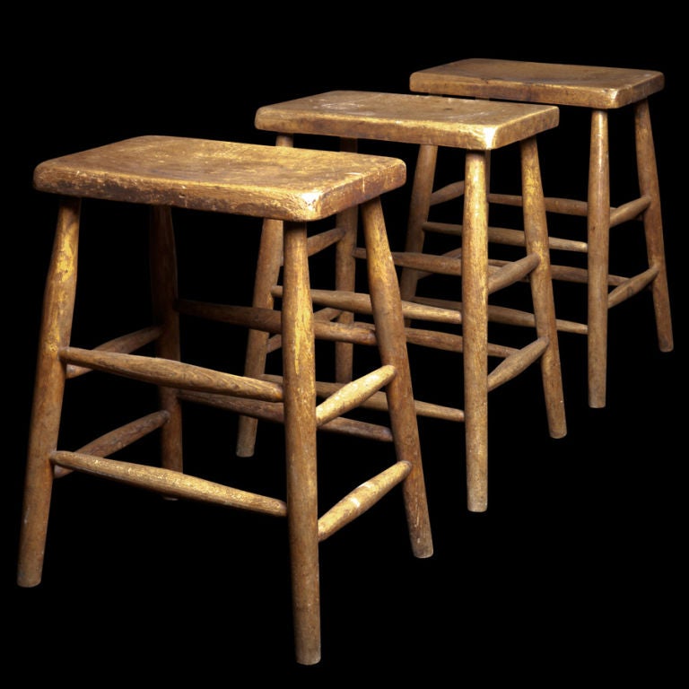 Preparatory school stool with simple shape, formed seat. (14) Available, priced individually.