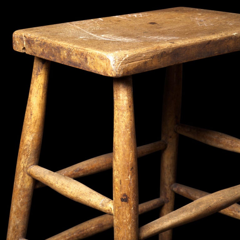 English Preparatory School Wood Stools 3