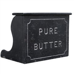 Antique PURE BUTTER English Grocery Counter Top
