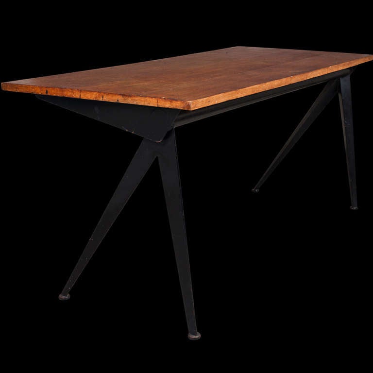 Mid-20th Century Jean Prouve Compass Desk