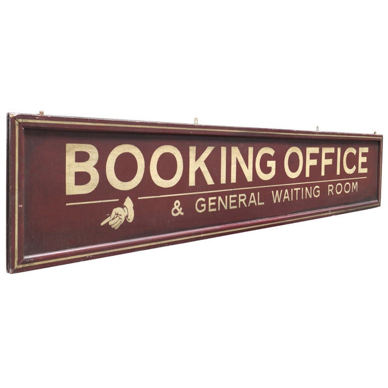BOOKING OFFICE and TELEGRAPH OFFICE Double Sided Sign