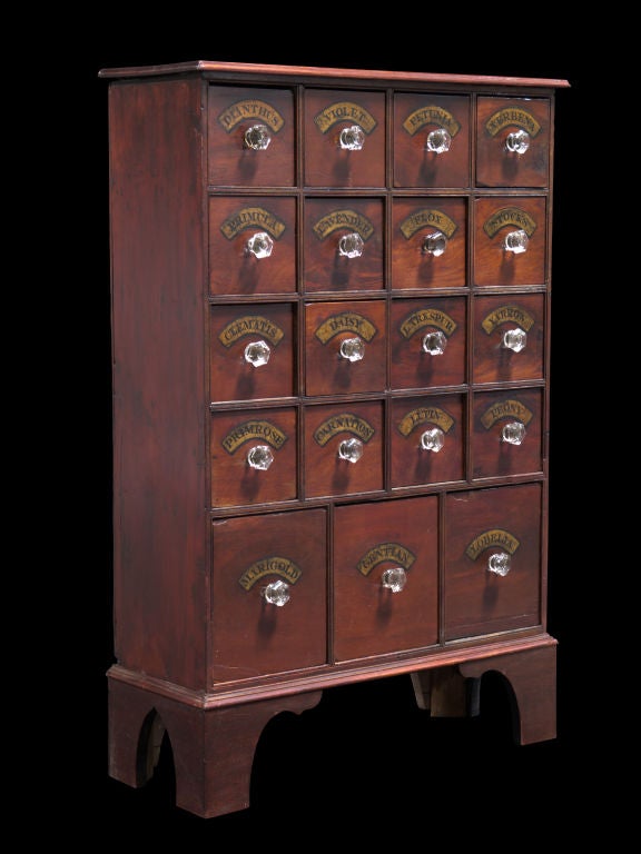 Wood Flower / Seed Bank of Drawers