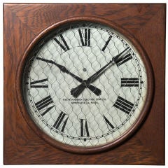 Mesh Face Wood Cased School Clock