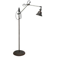 O.C. White Industrial Floor Stand Light