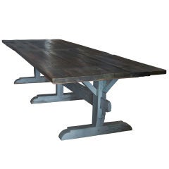 Antique Oversized Wood Work Table