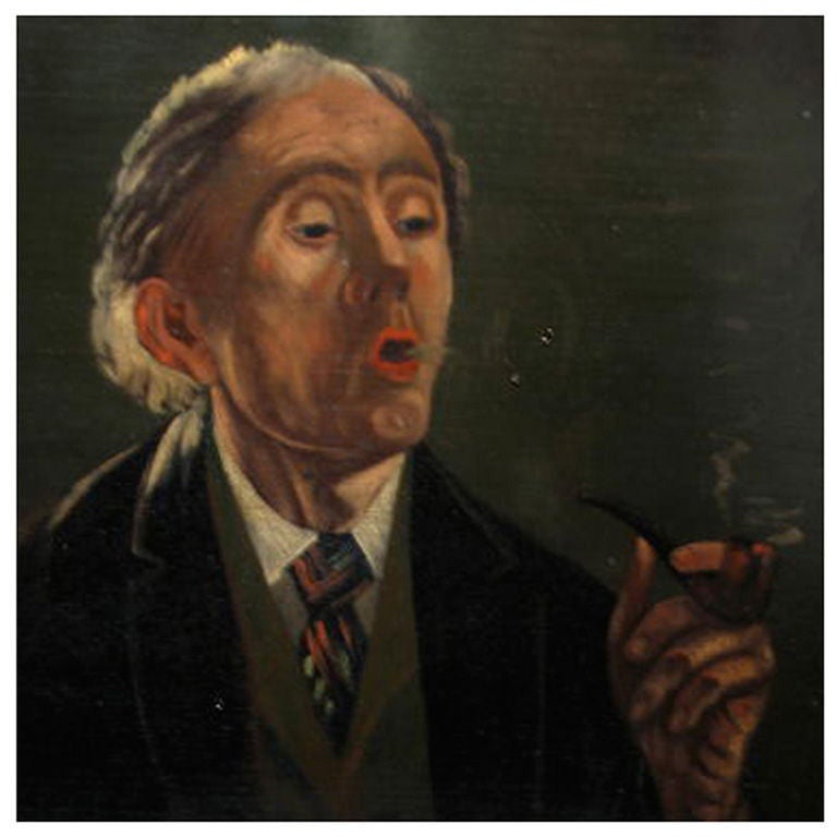 Unusual Hand Painted Smoking Chair