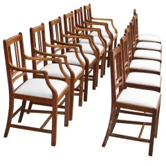 Set of 12 English Dining Chairs