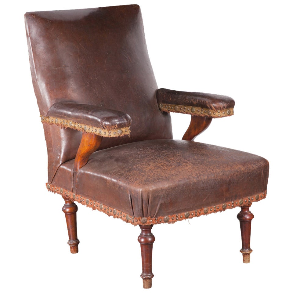 Leather Campaign Chair