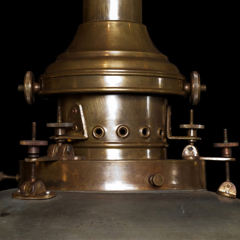 Industrial Pendant Light with Unique Hardware at 1stdibs