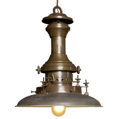 Industrial Pendant Light with Unique Hardware