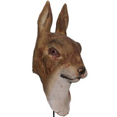 Paper Mache Mask of Giant Rabbit