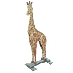Vintage Decorative Wooden Giraffe