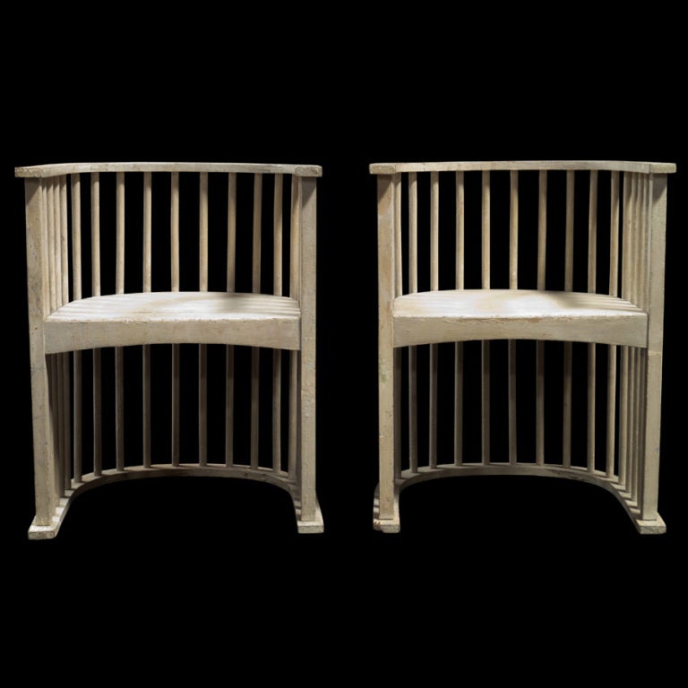 Pair of Wood Spindle-Back Chairs