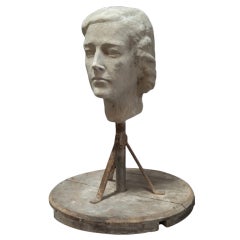 Plaster Sculpture of a Lady
s Head