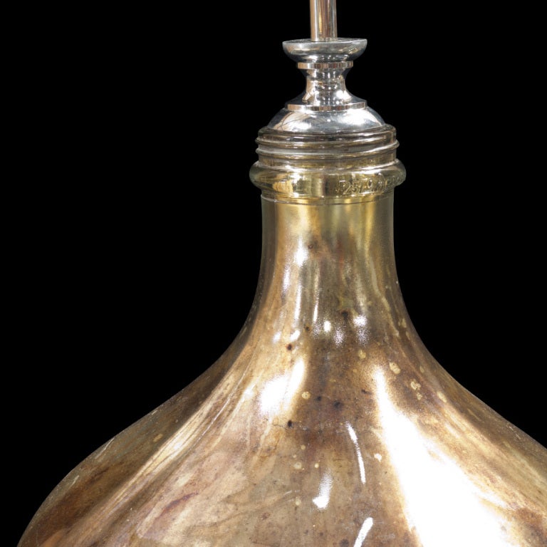 Pair of Large Glass Carboy Table Lamps at 1stDibs