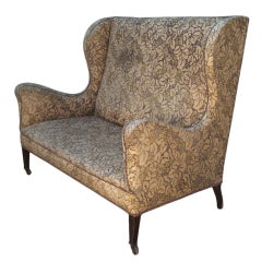 Victorian High Back Wing Sofa