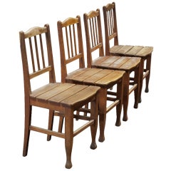 Wooden Slatted Simple Chair