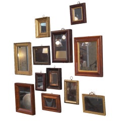 Collection Of 12 Wood Small Mirrors
