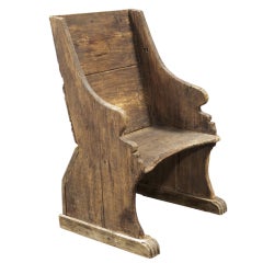 Primitive Plank Sleigh Chair