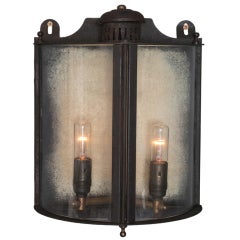 Vintage Double Glass Wall Sconce