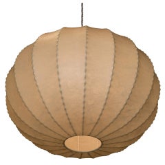 Ribbed Parchment Lantern Pendant