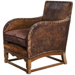 Leather Parlor Chair 