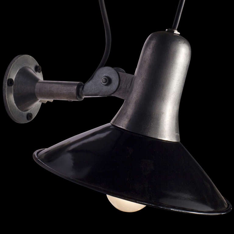 Mid-20th Century Small Industrial Wall Sconce 