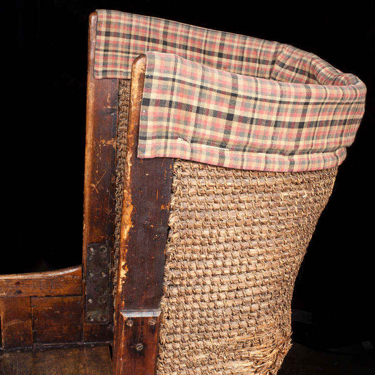 Scottish Primitive Tall Back Chair with Storage Drawer 5