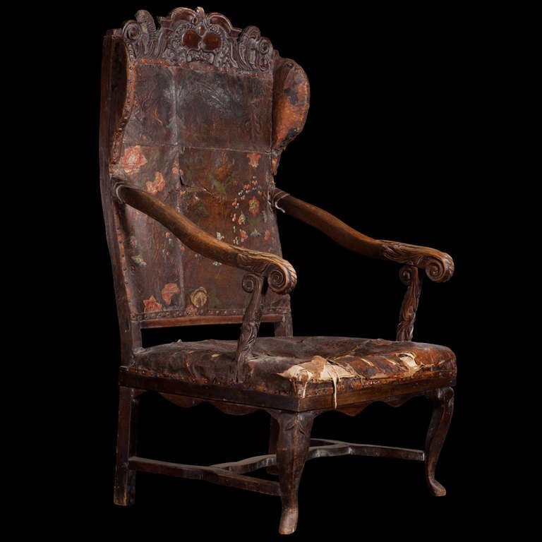 18th Century primitive chair. Spain, circa 1760.