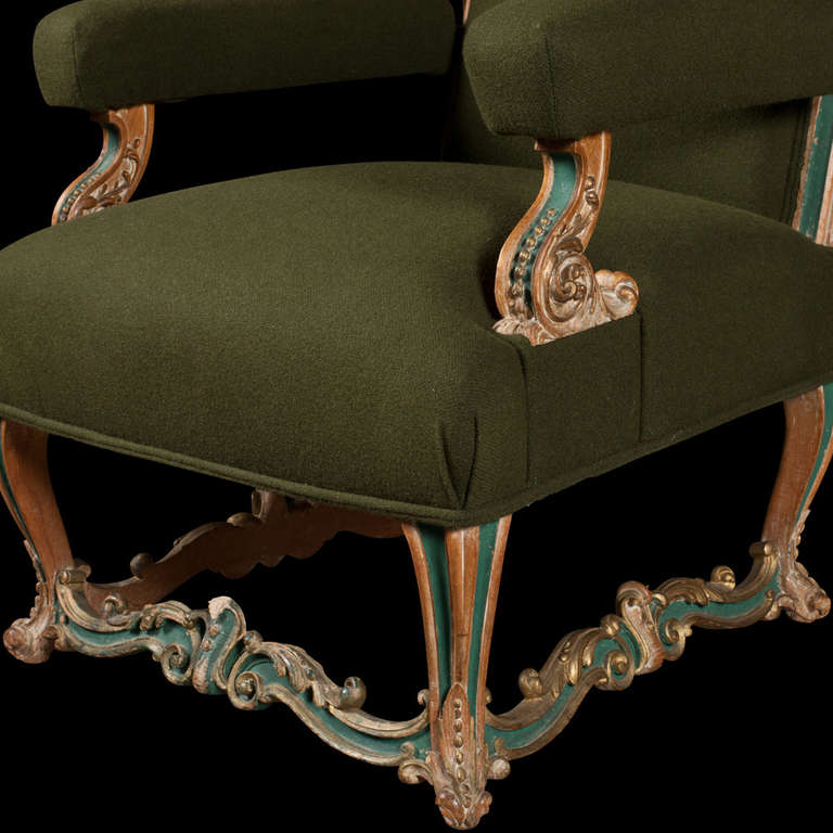 Ornate Venetian Armchair In Good Condition In Culver City, CA
