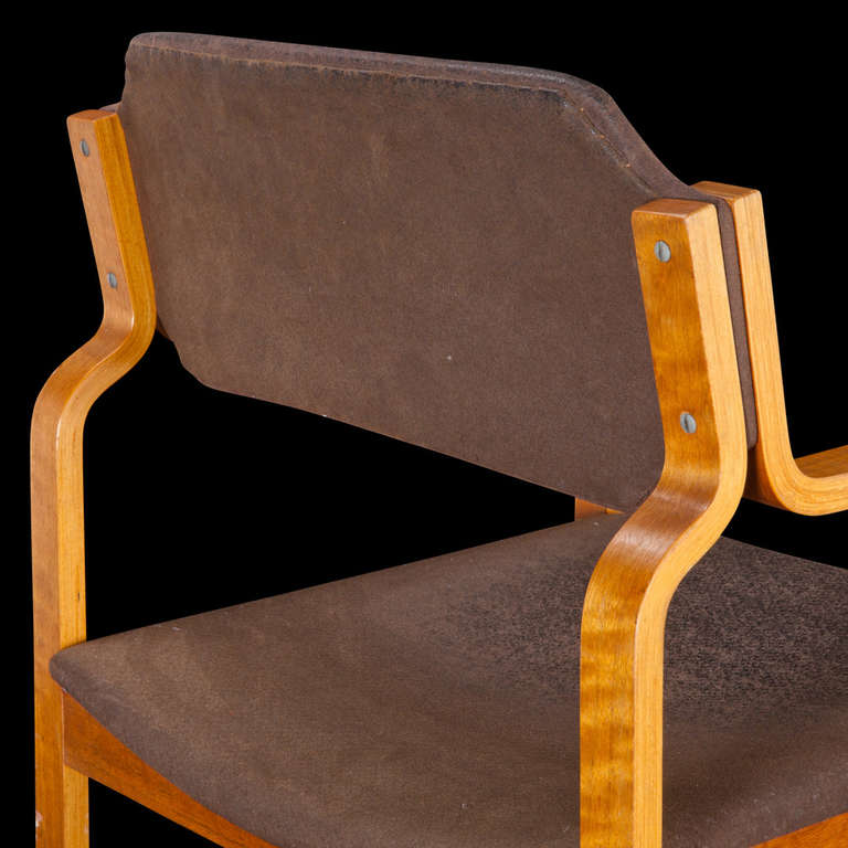 Bent Wood / Moleskin Chair 1