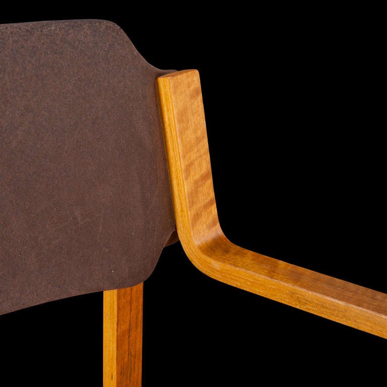 Bent Wood / Moleskin Chair 2